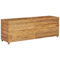 vidaXL Hochbeet 150x40x55 cm Teak Altholz und Stahl