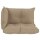 vidaXL Palettenkissen 3-tlg. Beige Stoff