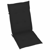 vidaXL Gartenstuhlauflagen für Hochlehner 2 Stk. Schwarz 120x50x3 cm