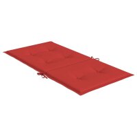 vidaXL Gartenstuhlauflagen f&uuml;r Niedriglehner 2 Stk. Rot 100x50x3 cm