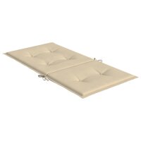 vidaXL Gartenstuhlauflagen f&uuml;r Niedriglehner 2 Stk. Beige 100x50x3 cm