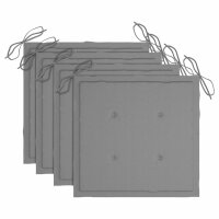 vidaXL Gartenstuhl-Kissen 4 Stk. Grau 40x40x3 cm...