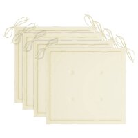 vidaXL Gartenstuhl-Kissen 4 Stk. Creme 40x40x3 cm...