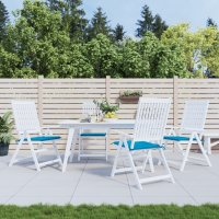 vidaXL Gartenstuhl-Kissen 4 Stk. Blau 40x40x3 cm...