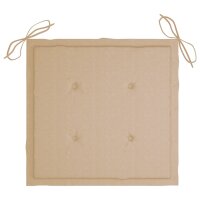 vidaXL Gartenstuhl-Kissen 4 Stk. Beige 40x40x3 cm Oxford-Gewebe