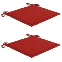 vidaXL Gartenstuhl-Kissen 2 Stk. Rot 50x50x3 cm Oxford-Gewebe