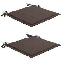 vidaXL Gartenstuhl-Kissen 2 Stk. Taupe 50x50x3 cm Oxford-Gewebe