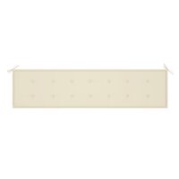 vidaXL Gartenbank-Auflage Creme 200x50x3 cm Oxford-Gewebe