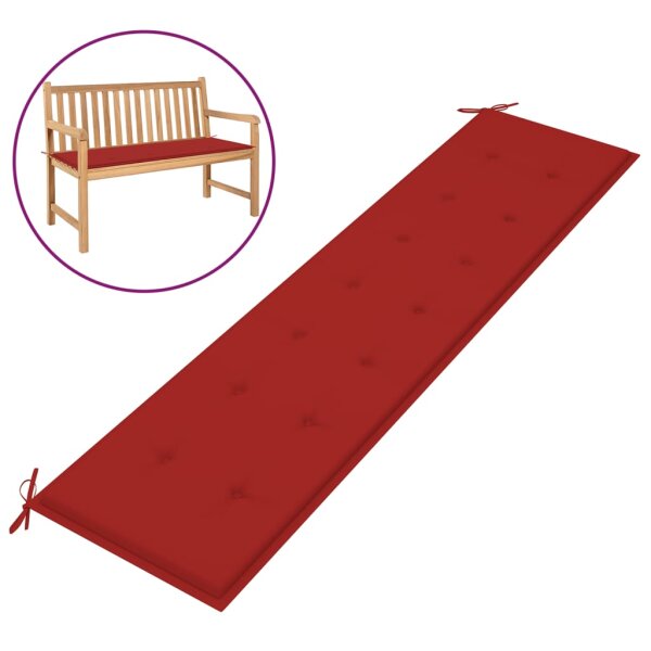 vidaXL Gartenbank-Auflage Rot 200x50x3 cm Oxford-Gewebe