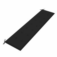 vidaXL Gartenbank-Auflage Schwarz 200x50x3 cm Oxford-Gewebe