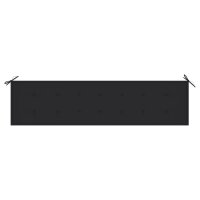 vidaXL Gartenbank-Auflage Schwarz 200x50x3 cm Oxford-Gewebe