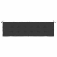 vidaXL Gartenbank-Auflage Schwarz 180x50x3 cm Oxford-Gewebe