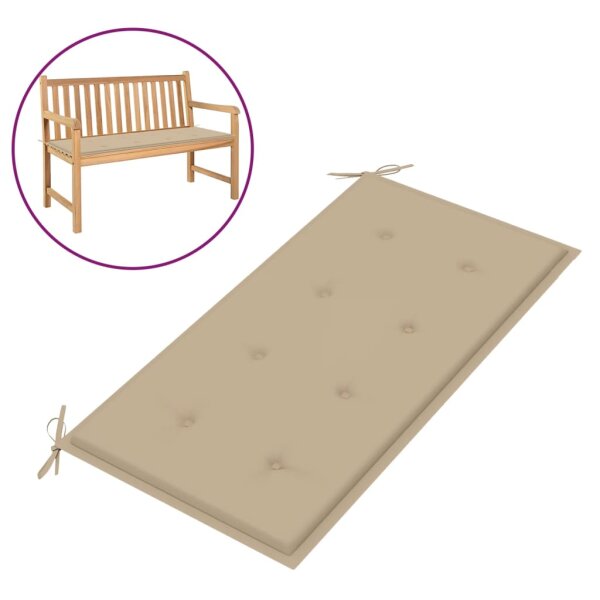 vidaXL Gartenbank-Auflage Beige 100x50x3 cm Oxford-Gewebe