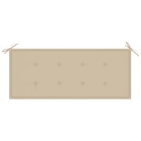 vidaXL Gartenbank-Auflage Beige 120x50x3 cm Oxford-Gewebe