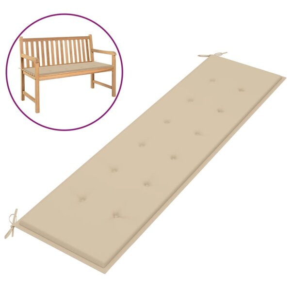 vidaXL Gartenbank-Auflage Beige 180x50x3 cm Oxford-Gewebe