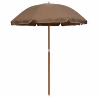 vidaXL Sonnenschirm mit Stahlmast 180 cm Taupe