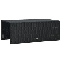 vidaXL 6-tlg. Garten-Lounge-Set mit Auflagen Poly Rattan Schwarz