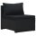 vidaXL 6-tlg. Garten-Lounge-Set mit Auflagen Poly Rattan Schwarz