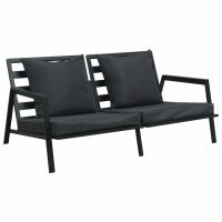 vidaXL 4-tlg. Garten-Lounge-Set mit Auflagen Aluminium...