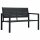 vidaXL Gartenbank 120 cm HDPE Schwarz Holzoptik