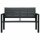 vidaXL Gartenbank 120 cm HDPE Schwarz Holzoptik