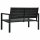 vidaXL Gartenbank 120 cm HDPE Schwarz Holzoptik