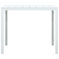 vidaXL Couchtisch Weiß 78x78x74 cm HDPE Holzoptik