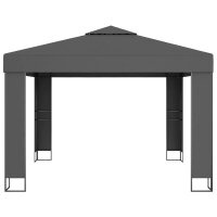 vidaXL Pavillon mit Doppeldach 3 x 3 m Anthrazit