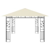 vidaXL Pavillon mit Moskitonetz 4x3x2,73 m Creme 180 g/m&sup2;