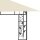 vidaXL Pavillon mit Moskitonetz 4x3x2,73 m Creme 180 g/m&sup2;