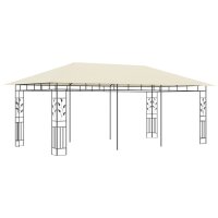 vidaXL Pavillon mit Moskitonetz 6x3x2,73 m Creme