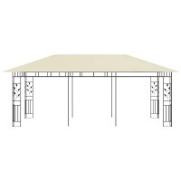 vidaXL Pavillon mit Moskitonetz 6x3x2,73 m Creme