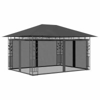 vidaXL Pavillon mit Moskitonetz 4x3x2,73 m Anthrazit 180...