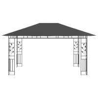 vidaXL Pavillon mit Moskitonetz 4x3x2,73 m Anthrazit 180 g/m&sup2;