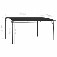 vidaXL Garten-Sonnenschutz 4x3x2,55 m Anthrazit