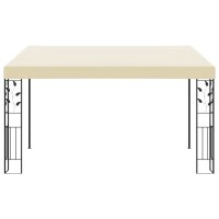 vidaXL Wand-Pavillon 4x3x2,5 m Cremeweiß