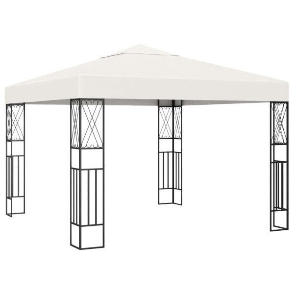 vidaXL Pavillon 3&times;3 m Creme Stoff