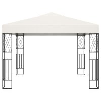 vidaXL Pavillon 3×3 m Creme Stoff