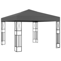 vidaXL Pavillon 3&times;3 m Anthrazit Stoff