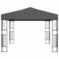 vidaXL Pavillon 3&times;3 m Anthrazit Stoff