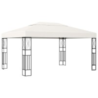 vidaXL Pavillon 3&times;4 m Creme Stoff