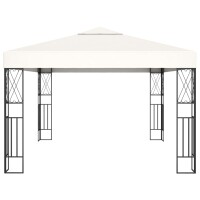 vidaXL Pavillon 3&times;4 m Creme Stoff