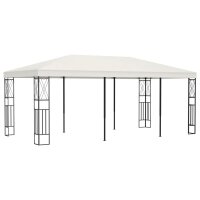 vidaXL Pavillon 3&times;6 m Creme Stoff