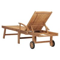 vidaXL Sonnenliege mit Tisch Massivholz Teak