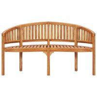 vidaXL Bananenbank 151 cm Massivholz Teak