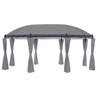 vidaXL Pavillon mit Vorhängen 520x349x255 cm Anthrazit