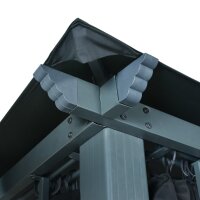 vidaXL Pavillon mit Vorhängen 300×300 cm Anthrazit Aluminium