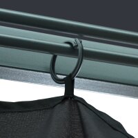 vidaXL Pavillon mit Vorhängen 300×300 cm Anthrazit Aluminium