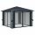 vidaXL Pavillon mit Vorhängen 300×300 cm Anthrazit Aluminium