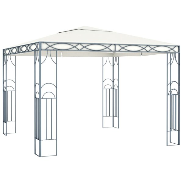 vidaXL Pavillon 300 x 300 cm Cremewei&szlig;